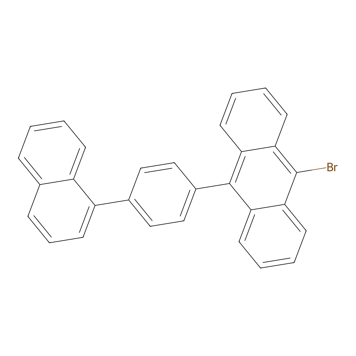 9-Bromo-10-[4-(1-naphthyl)phenyl]anthracene molecular structure, CAS 1092390-01-6
