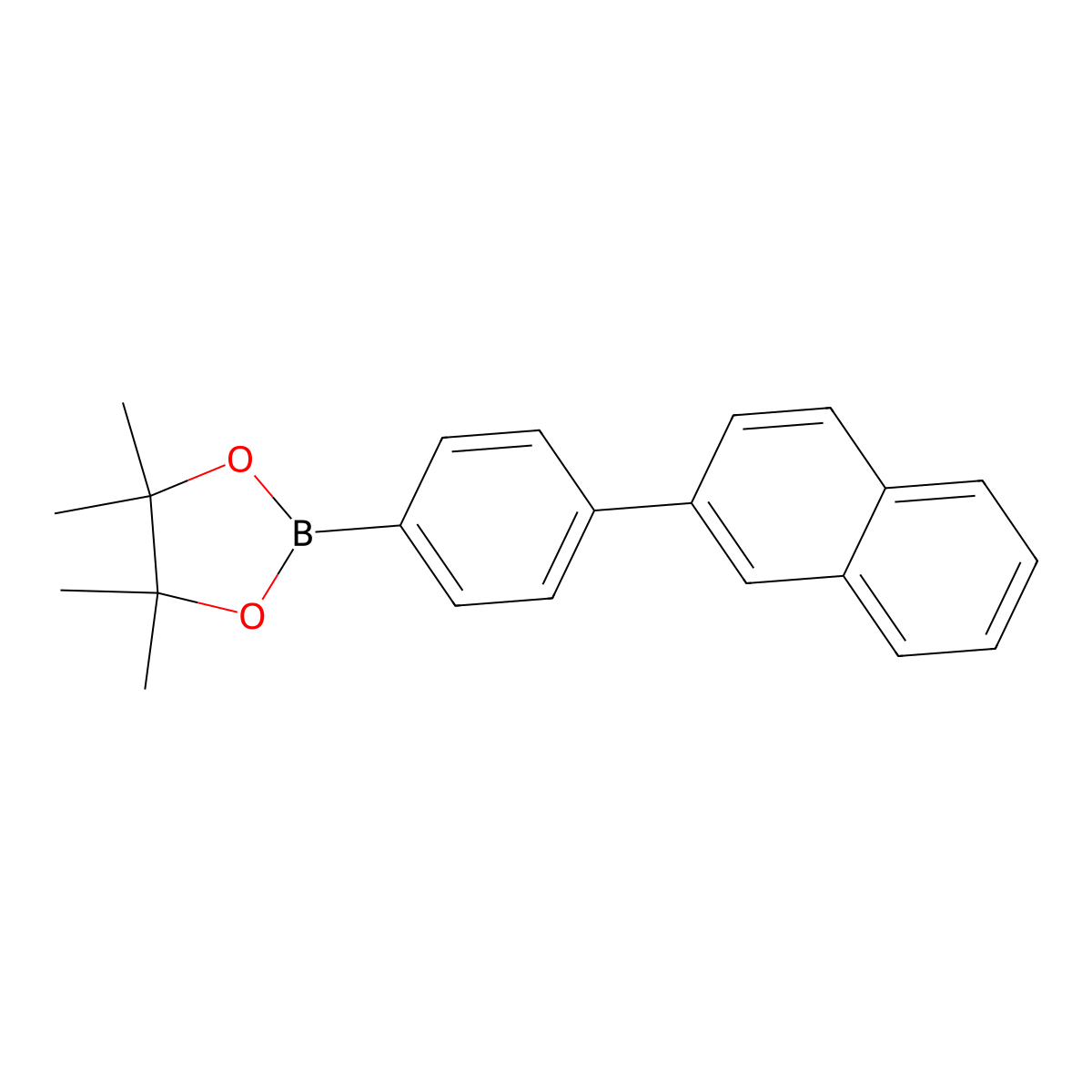 4,4,5,5-Tetramethyl-2-(4-(naphthalen-2-yl)phenyl)-1,3,2-dioxaborolane molecular structure, CAS 1092390-02-7