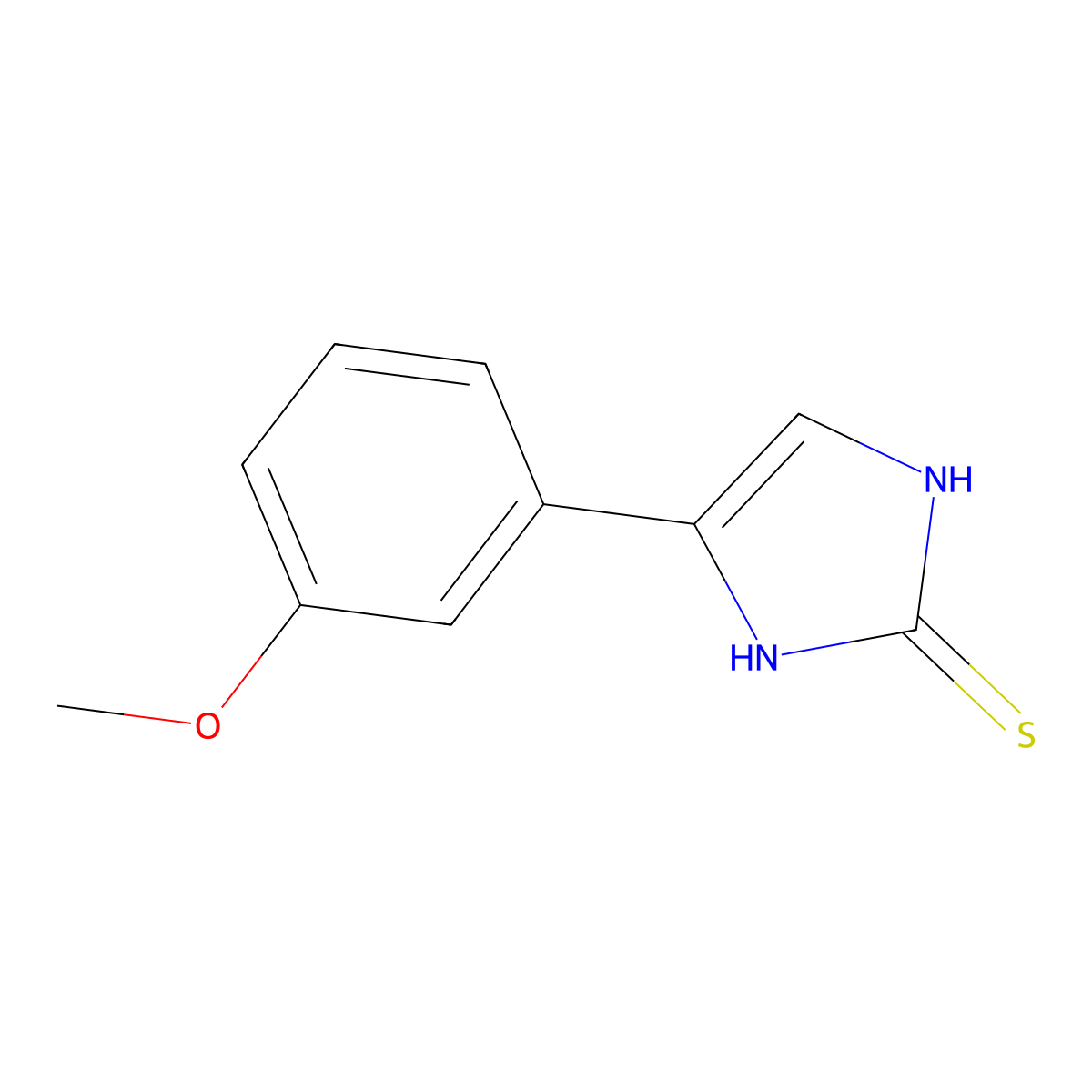 5-(3-methoxyphenyl)-1H-imidazole-2-thiol molecular structure, CAS 1092390-17-4
