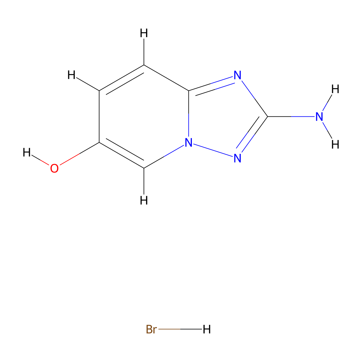 2-Amino-[1,2,4]triazolo[1,5-a]pyridin-6-ol hydrobromide molecular structure, CAS 1092394-16-5