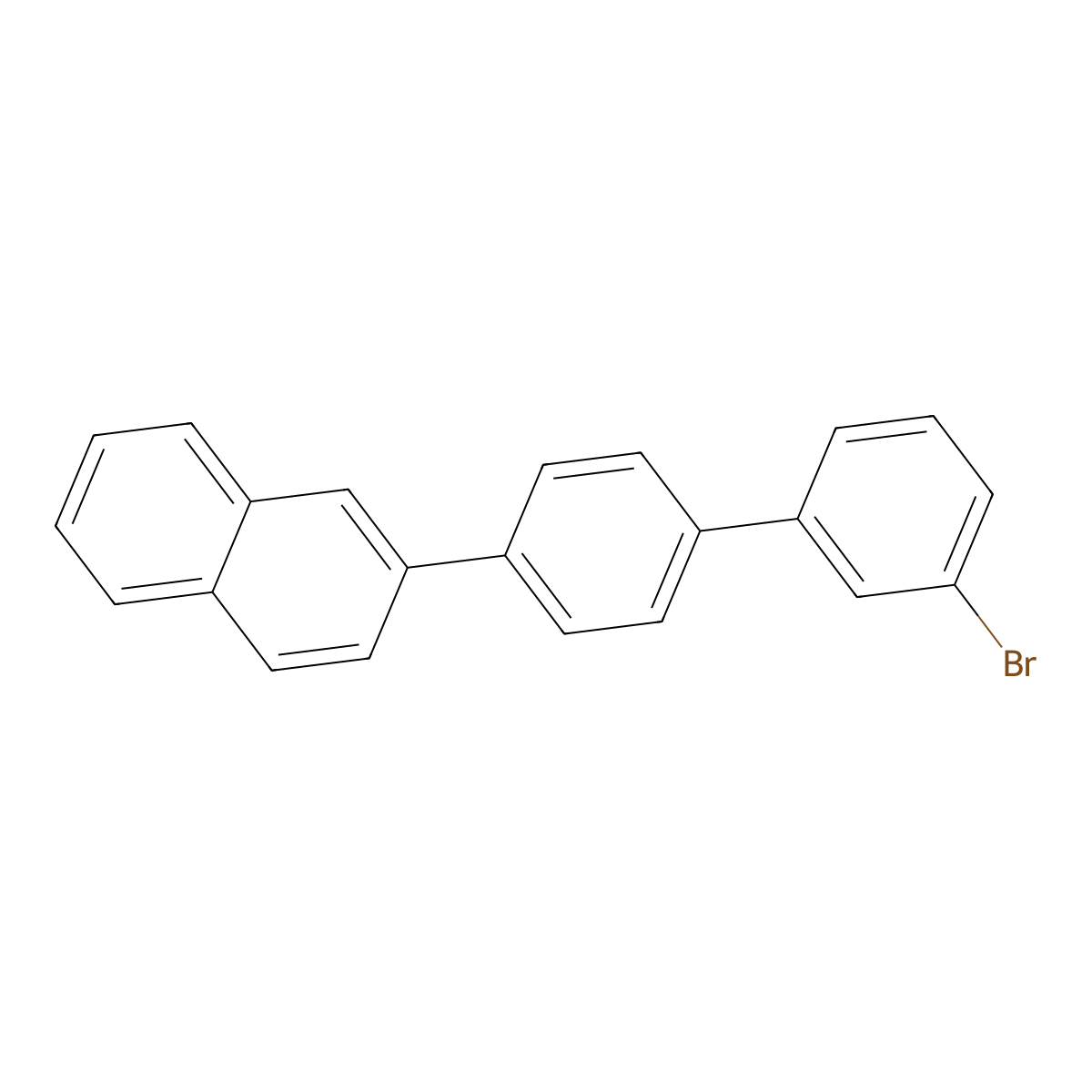 2-(3'-Bromo-[1,1'-biphenyl]-4-yl)naphthalene molecular structure, CAS 1092408-22-4