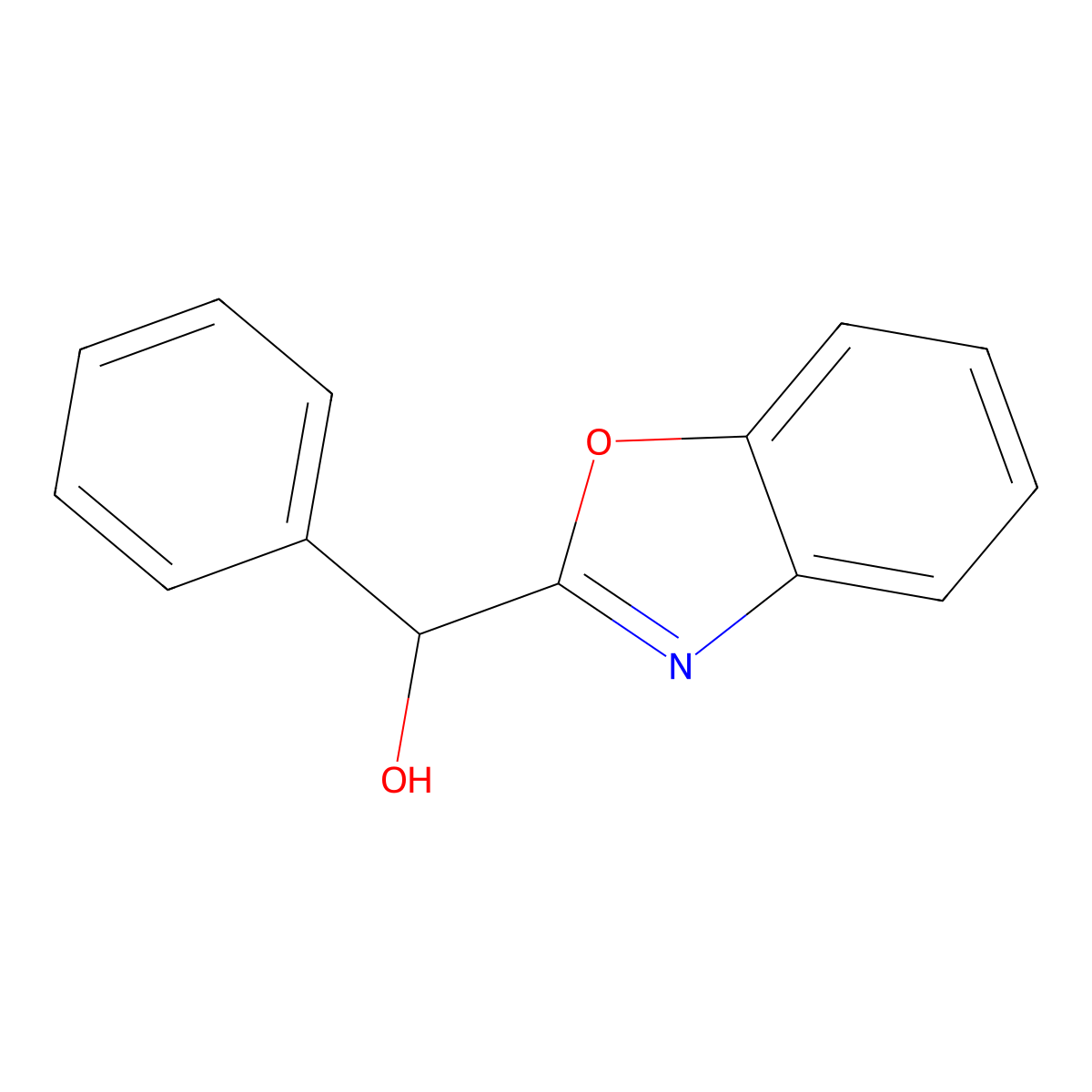 1,3-Benzoxazol-2-yl(phenyl)methanol molecular structure, CAS 109243-80-3