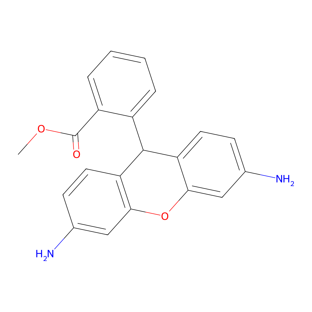 Dihydrorhodamine 123 molecular structure, CAS 109244-58-8