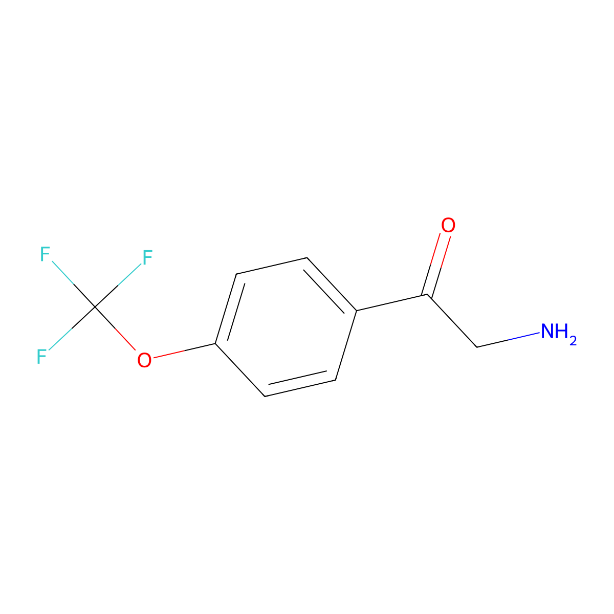 2-Amino-1-[4-(trifluoromethoxy)phenyl]ethanone molecular structure, CAS 1092443-01-0