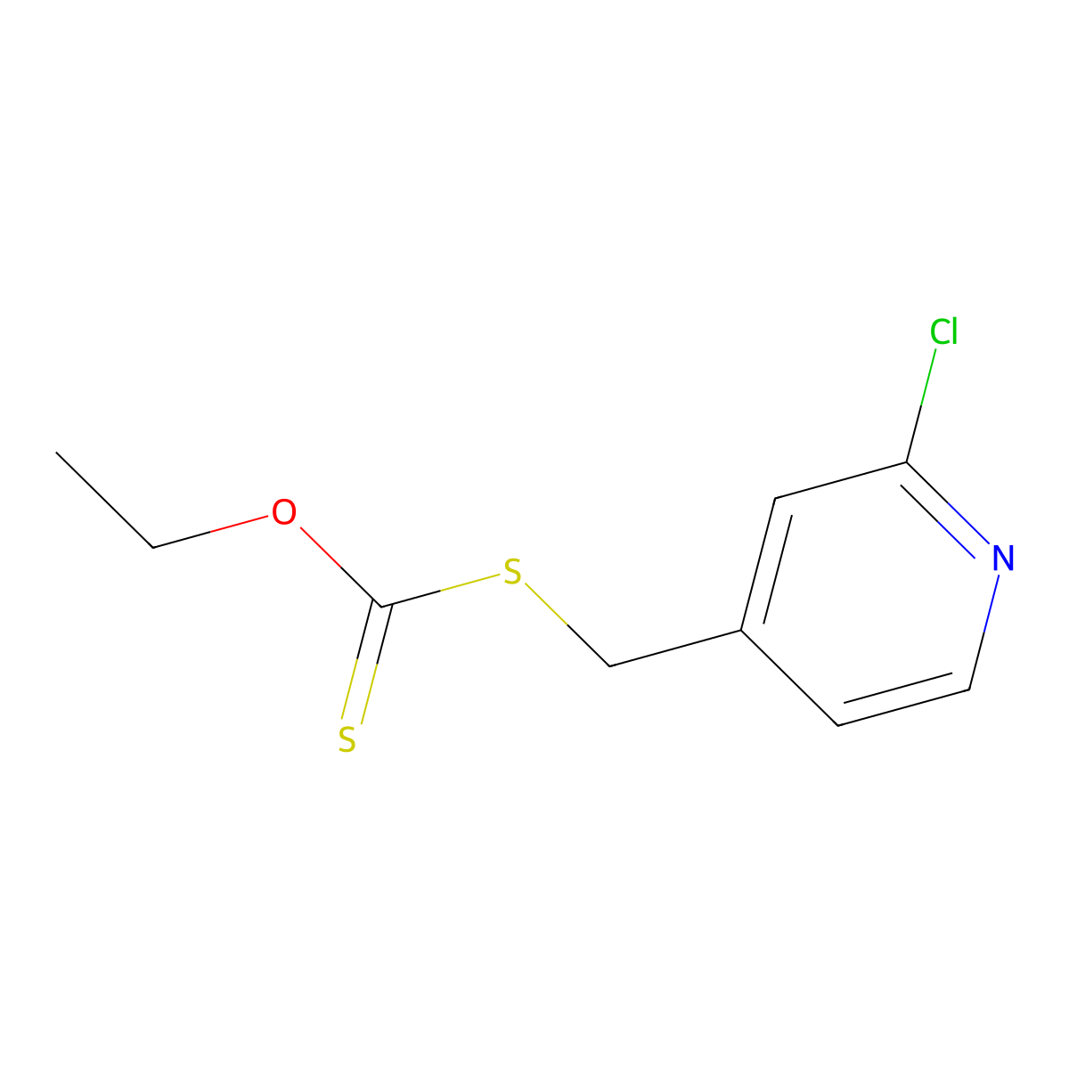 O-Ethyl (2-chloropyridin-4-yl)methylsulfanylmethanethioate molecular structure, CAS 1092444-91-1