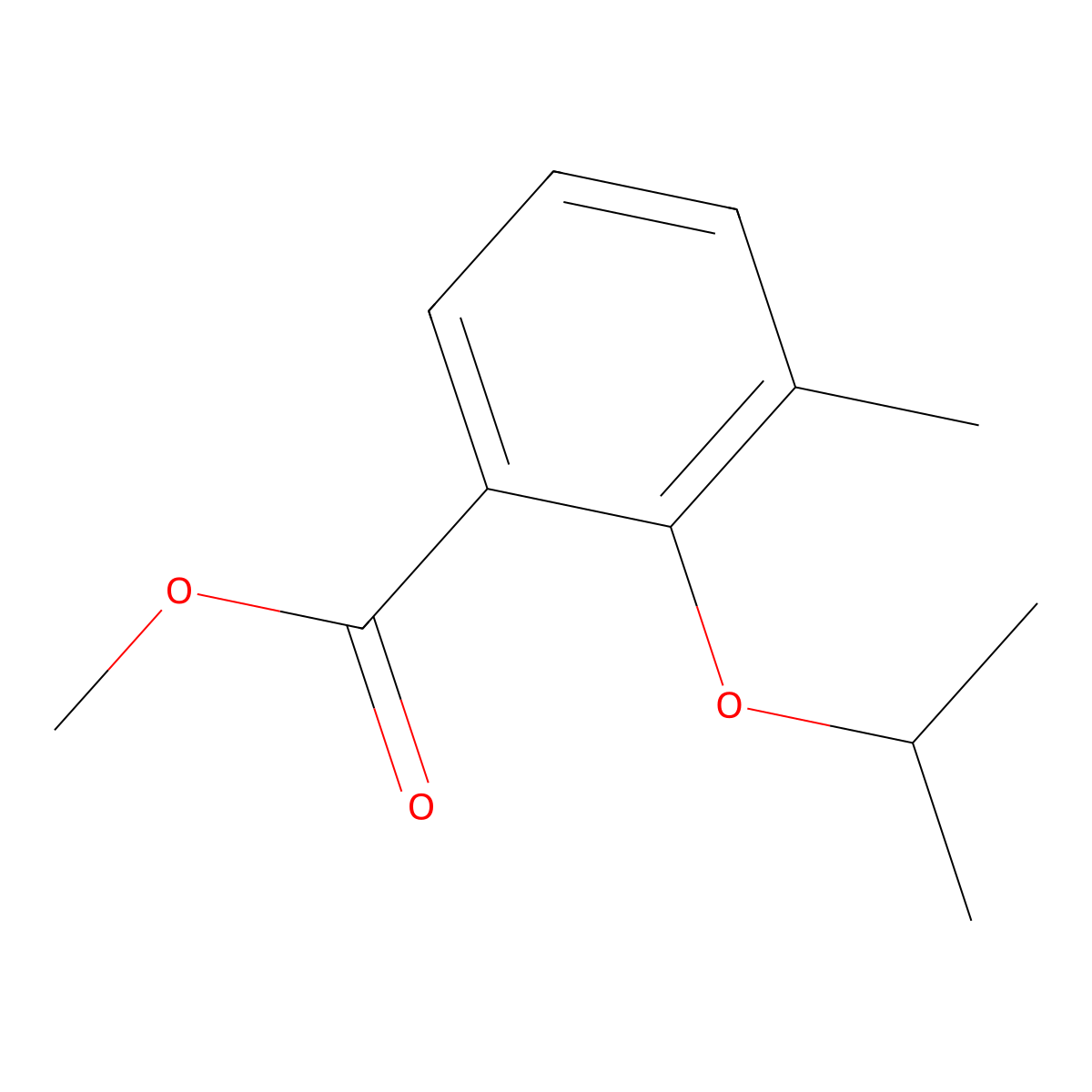 Methyl 3-methyl-2-propan-2-yloxybenzoate molecular structure, CAS 1092447-95-4