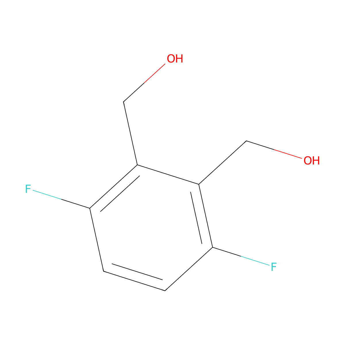 3,6-Difluoro-1,2-benzenedimethanol molecular structure, CAS 1092449-21-2