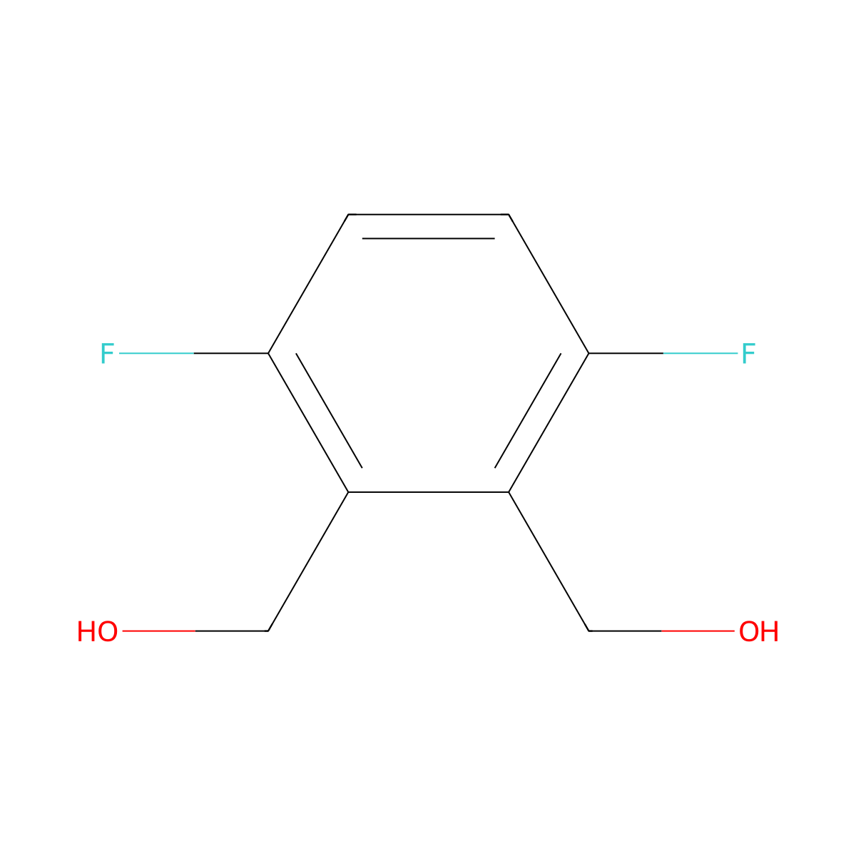 3,6-Difluoro-1,2-benzenedimethanol molecular structure, CAS 1092449-21-2