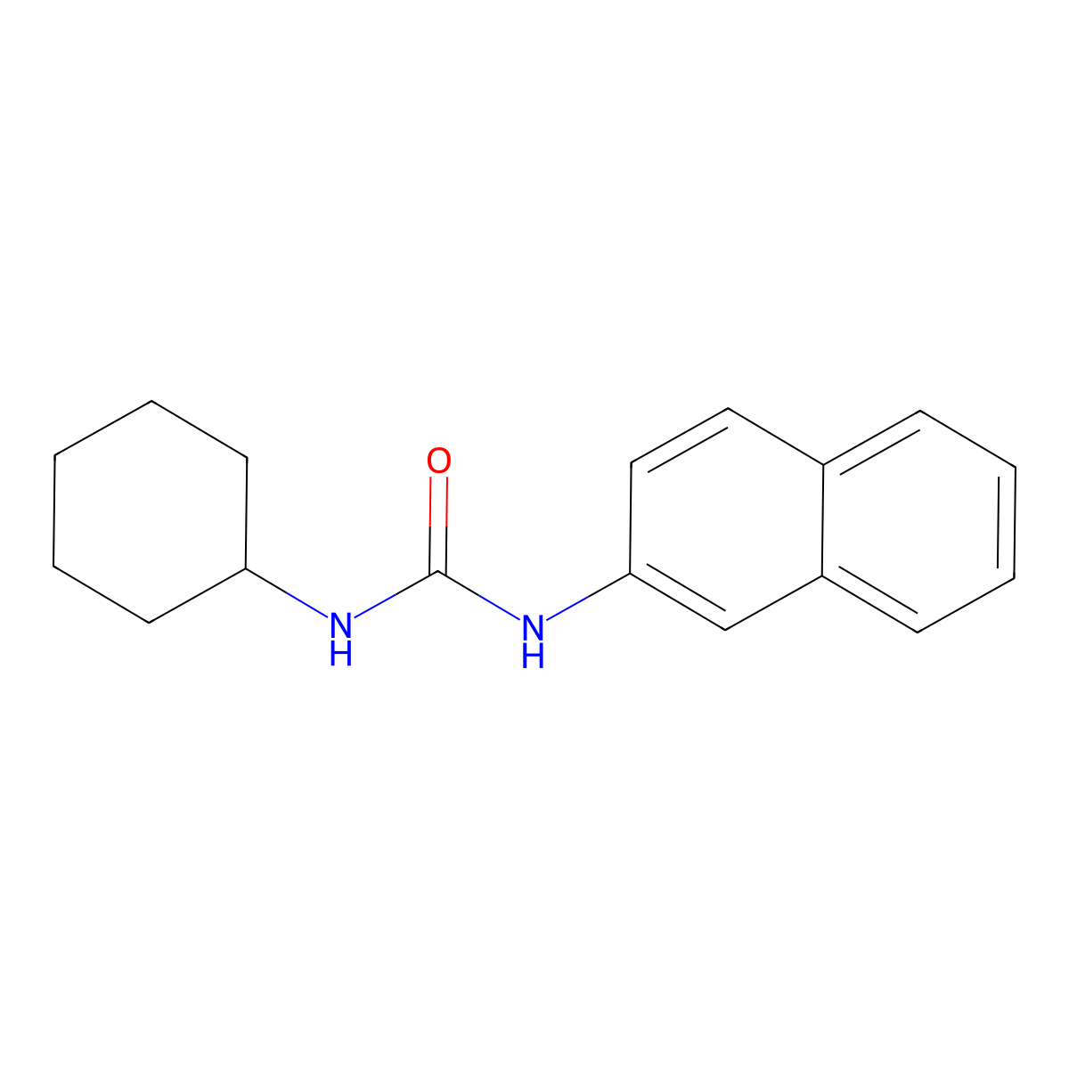 1-Cyclohexyl-3-naphthalen-2-ylurea molecular structure, CAS 109245-35-4