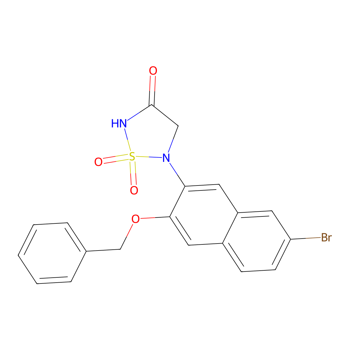 5-(3-(Benzyloxy)-7-bromonaphthalen-2-yl)-1,2,5-thiadiazolidin-3-one 1,1-dioxide molecular structure, CAS 1092455-32-7