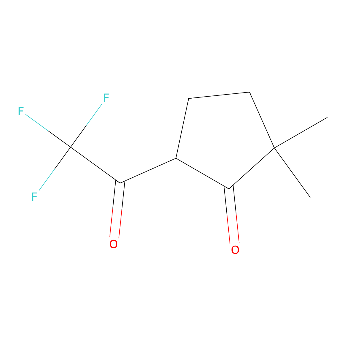 2,2-Dimethyl-5-(2,2,2-trifluoroacetyl)cyclopentan-1-one molecular structure, CAS 1092459-42-1