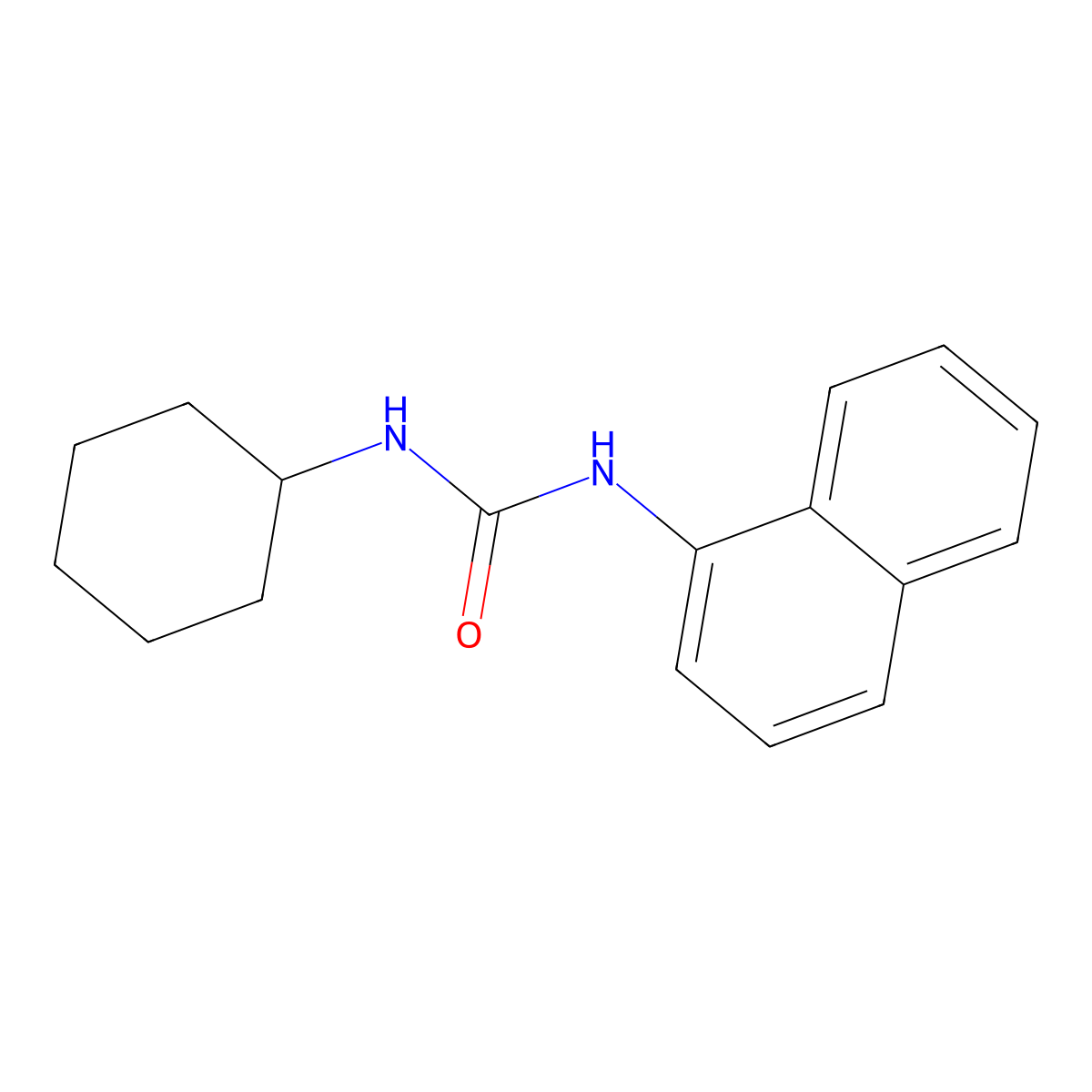 1-Cyclohexyl-3-naphthalen-1-ylurea molecular structure, CAS 109246-29-9