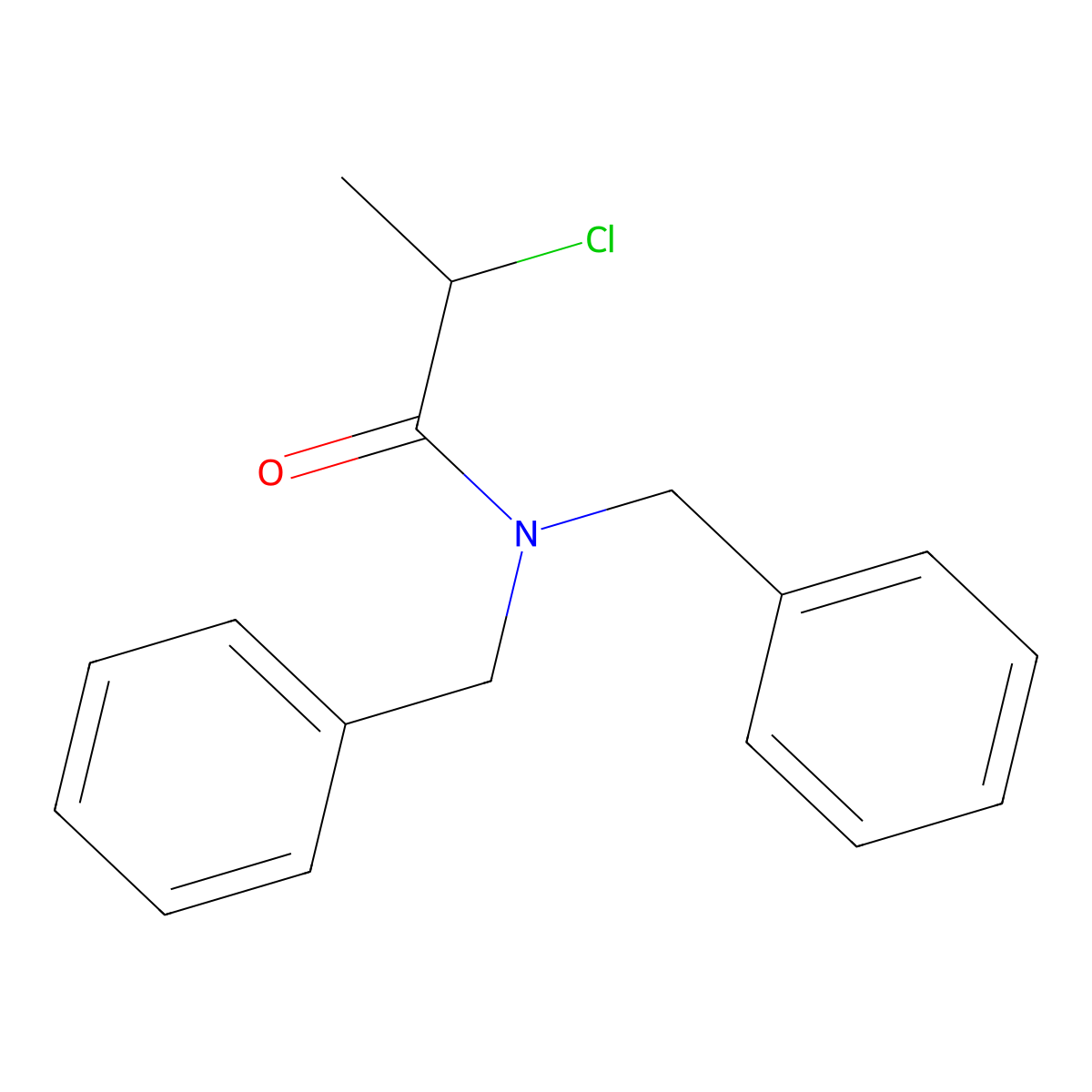 N,N-dibenzyl-2-chloropropanamide molecular structure, CAS 109246-53-9