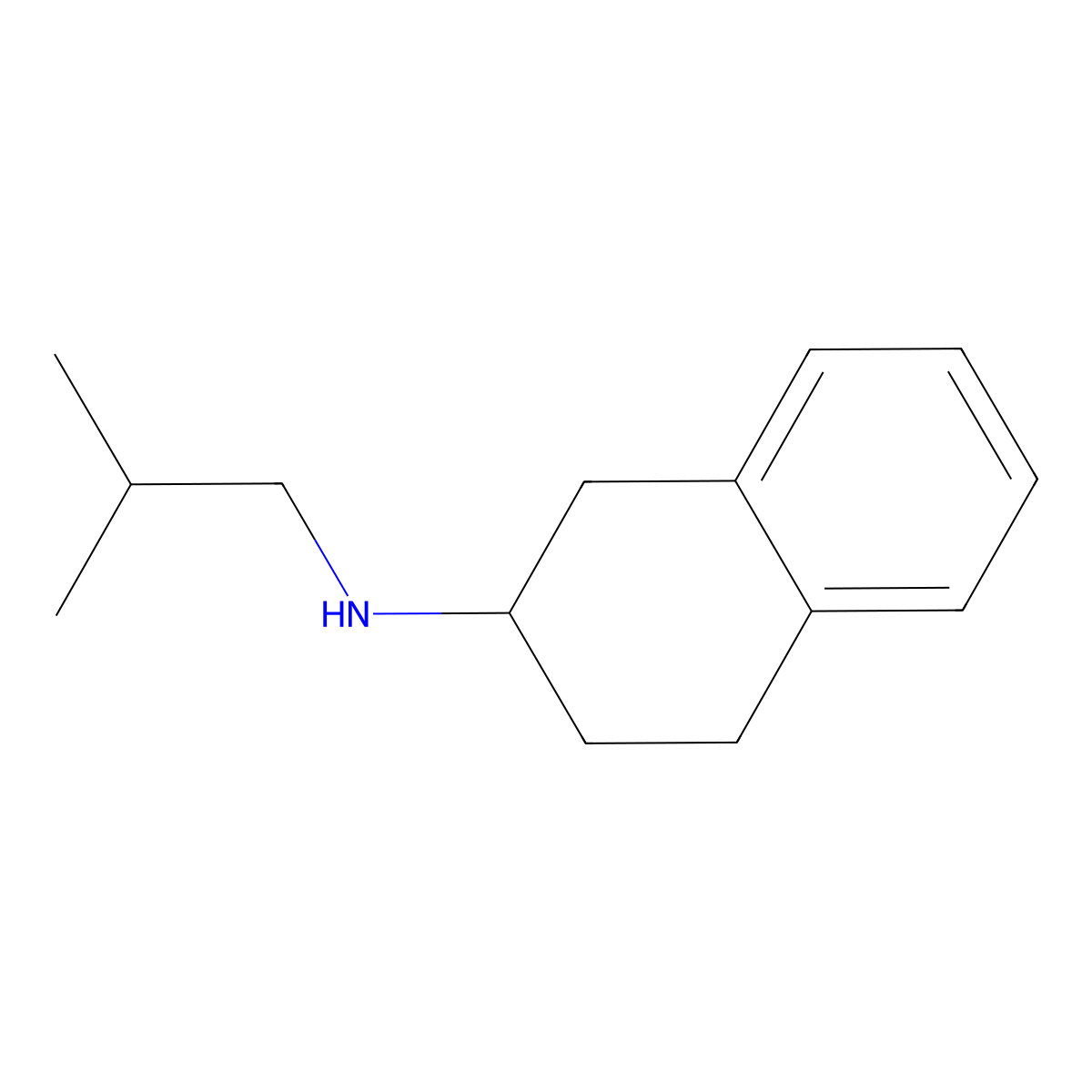 N-(2-methylpropyl)-1,2,3,4-tetrahydronaphthalen-2-amine molecular structure, CAS 109246-75-5