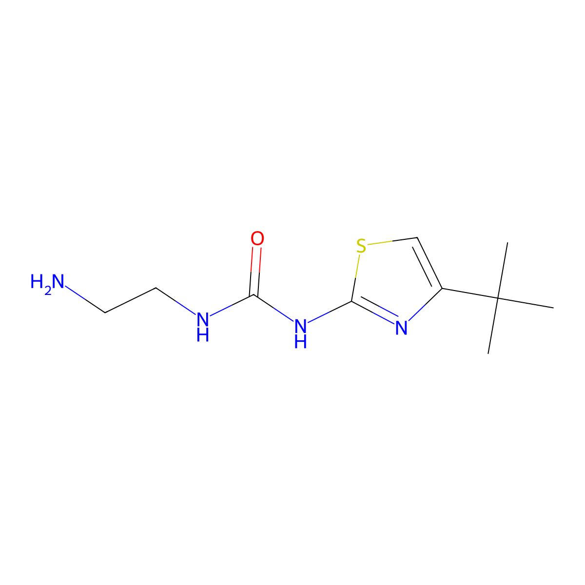 1-(2-Aminoethyl)-3-(4-tert-butylthiazol-2-YL)urea molecular structure, CAS 1092460-38-2