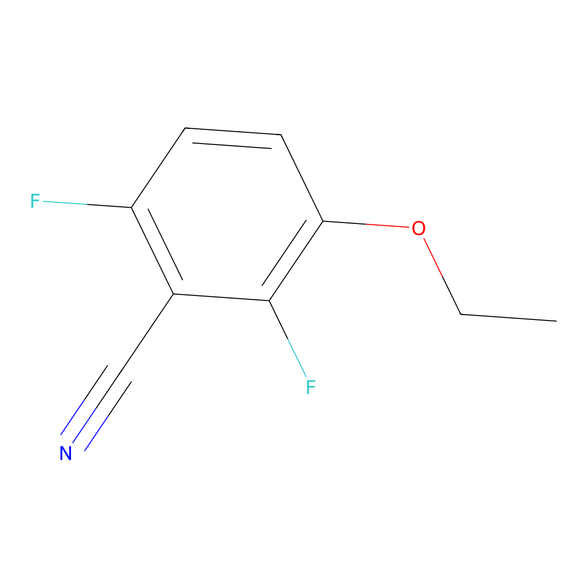 3-Ethoxy-2,6-difluorobenzonitrile molecular structure, CAS 1092460-60-0