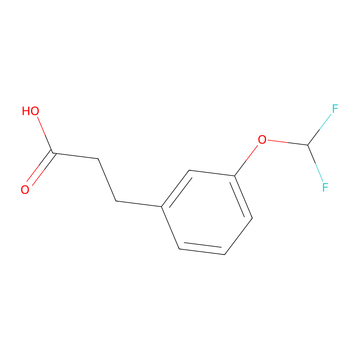3-[3-(Difluoromethoxy)phenyl]propionic acid molecular structure, CAS 1092460-66-6