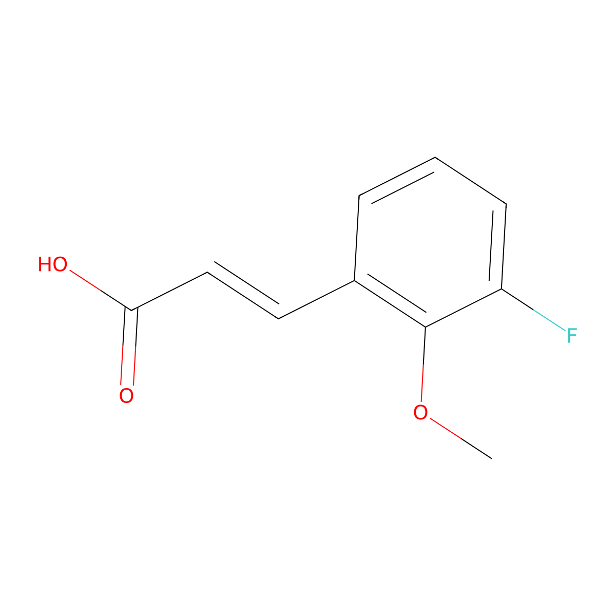 3-Fluoro-2-methoxycinnamic acid molecular structure, CAS 1092460-67-7