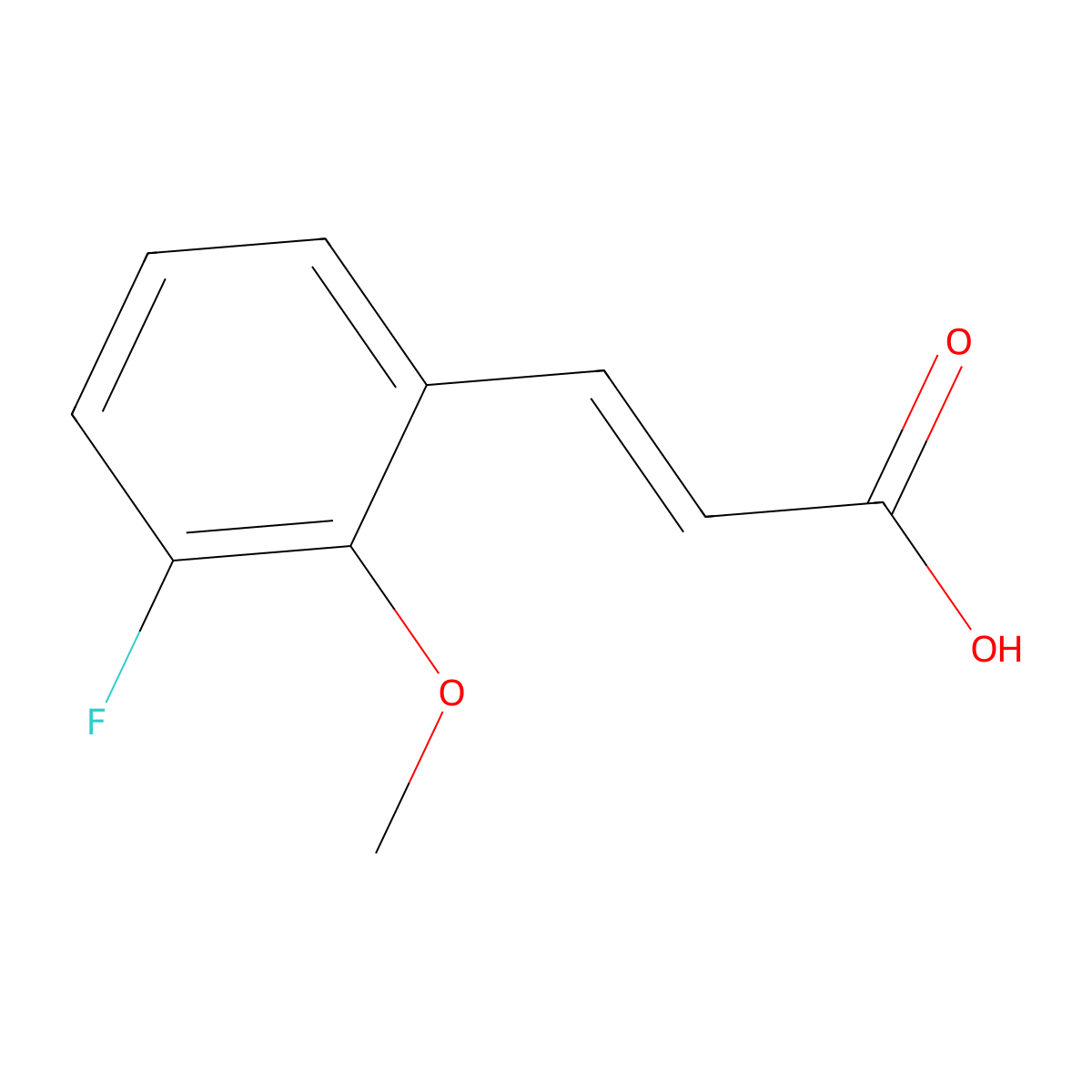 3-Fluoro-2-methoxycinnamic acid molecular structure, CAS 1092460-67-7
