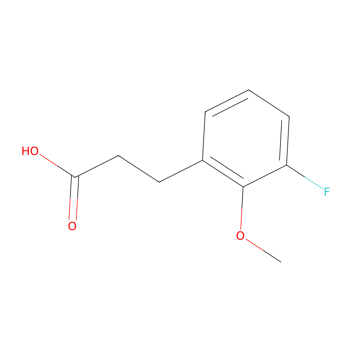 3-(3-Fluoro-2-methoxyphenyl)propanoic acid molecular structure, CAS 1092460-70-2