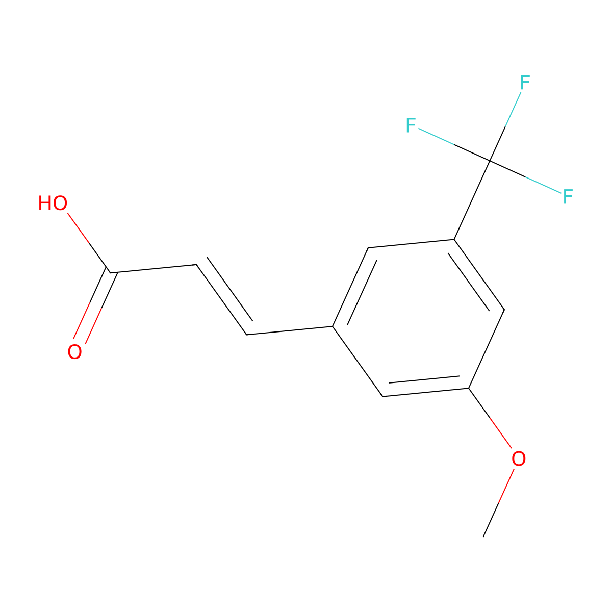 3-Methoxy-5-(trifluoromethyl)cinnamic acid molecular structure, CAS 1092460-71-3