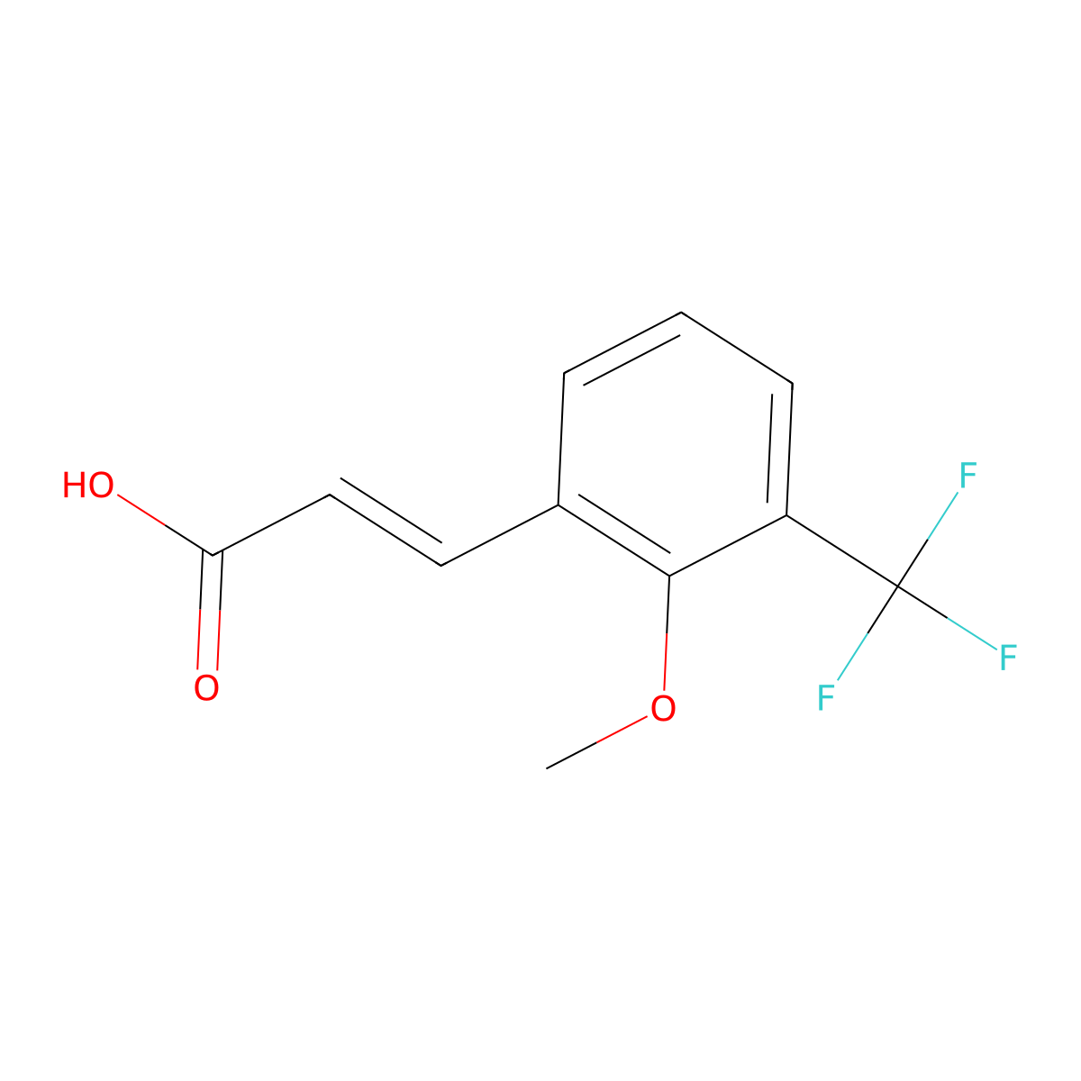 2-Methoxy-3-(trifluoromethyl)cinnamic acid molecular structure, CAS 1092460-72-4