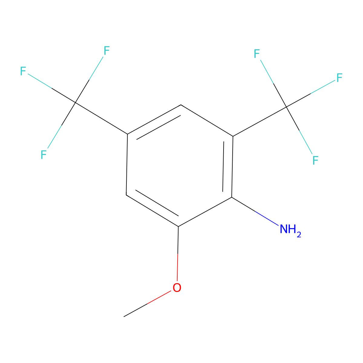 2-Methoxy-4,6-bis(trifluoromethyl)benzenamine molecular structure, CAS 1092460-74-6