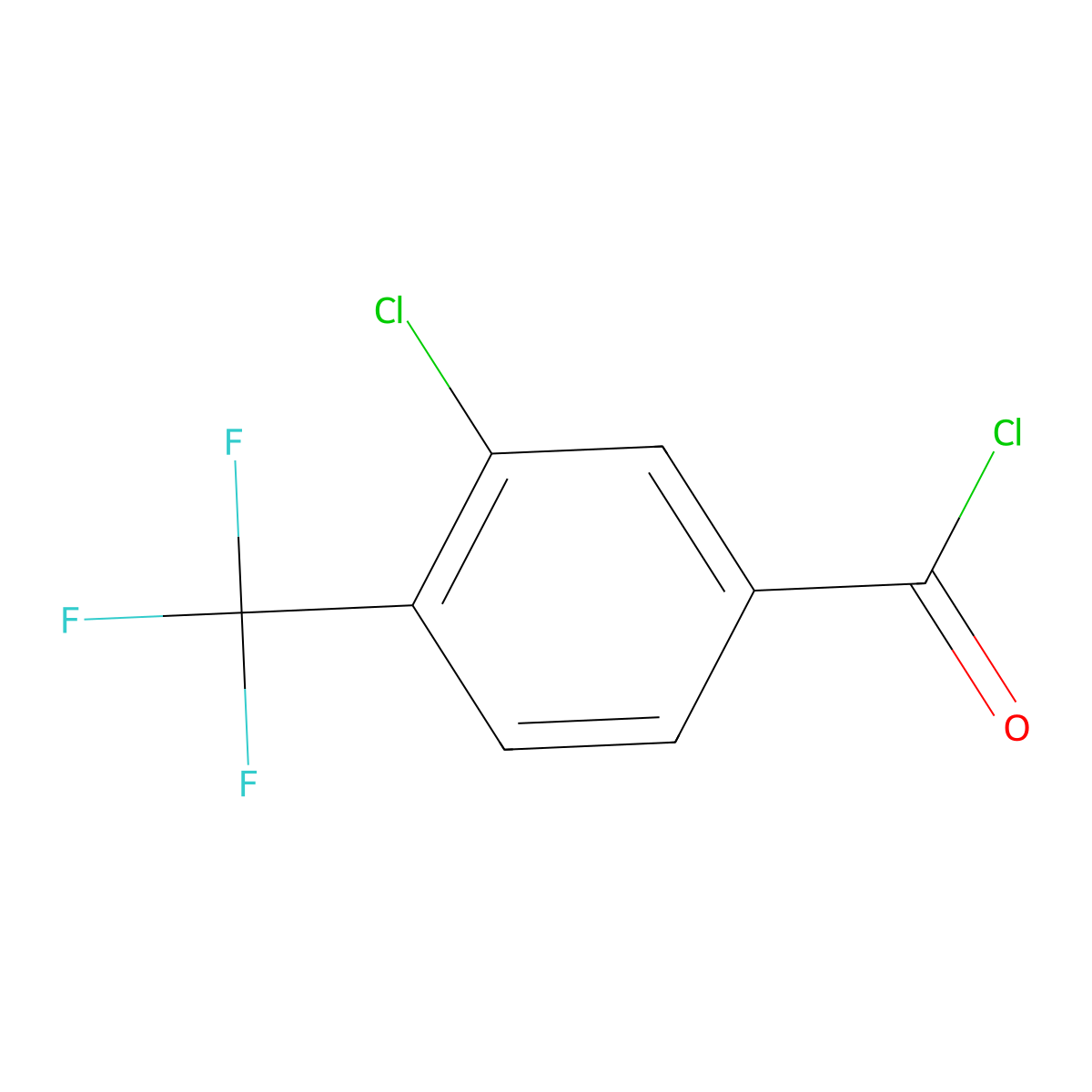 3-Chloro-4-(trifluoromethyl)benzoyl chloride molecular structure, CAS 1092460-77-9