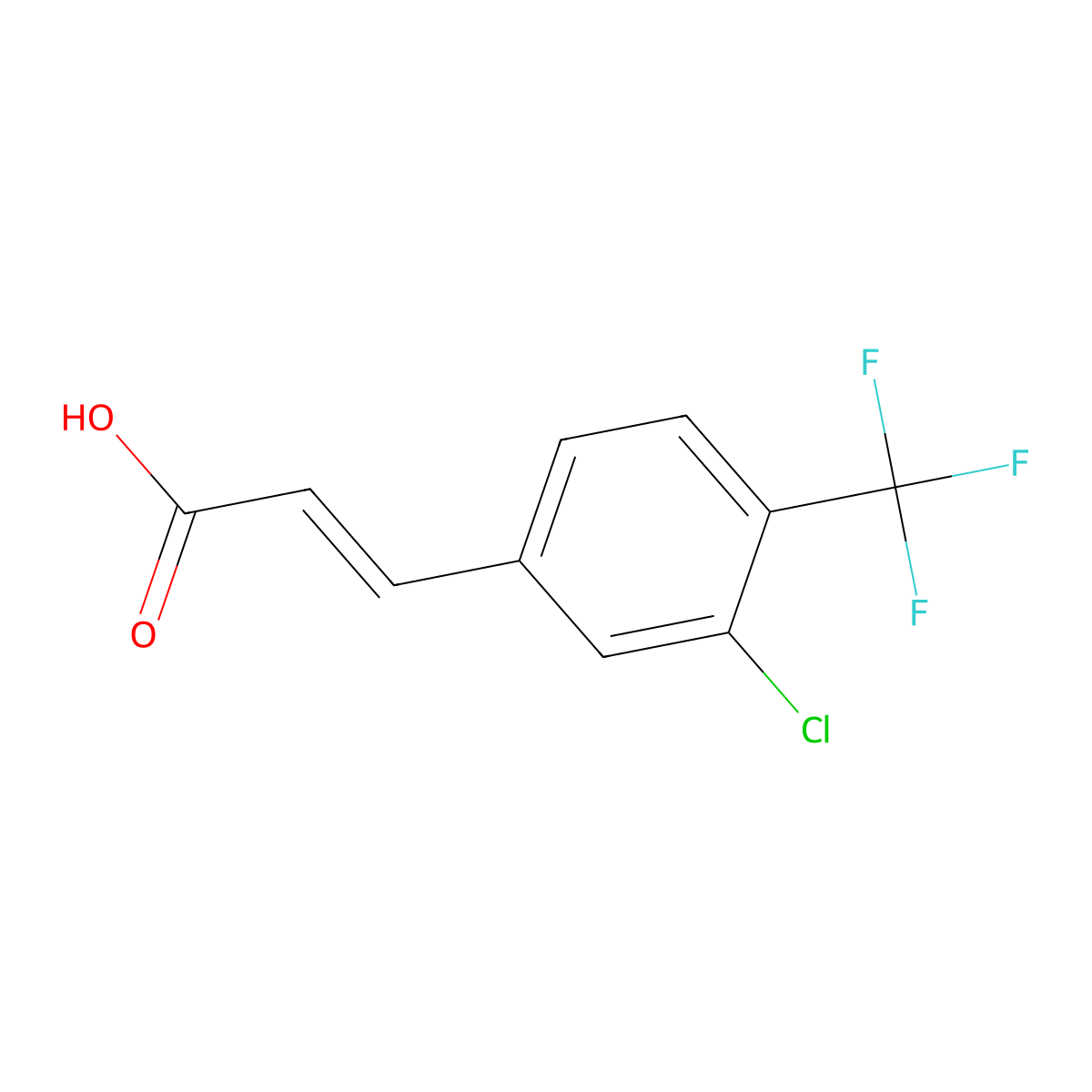 3-Chloro-4-(trifluoromethyl)cinnamic acid molecular structure, CAS 1092460-80-4
