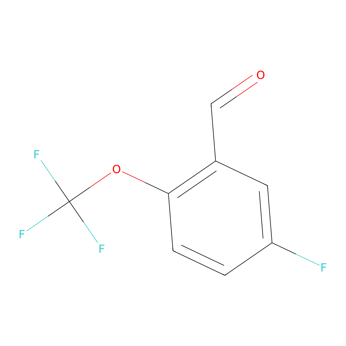 5-Fluoro-2-(trifluoromethoxy)benzaldehyde molecular structure, CAS 1092460-81-5
