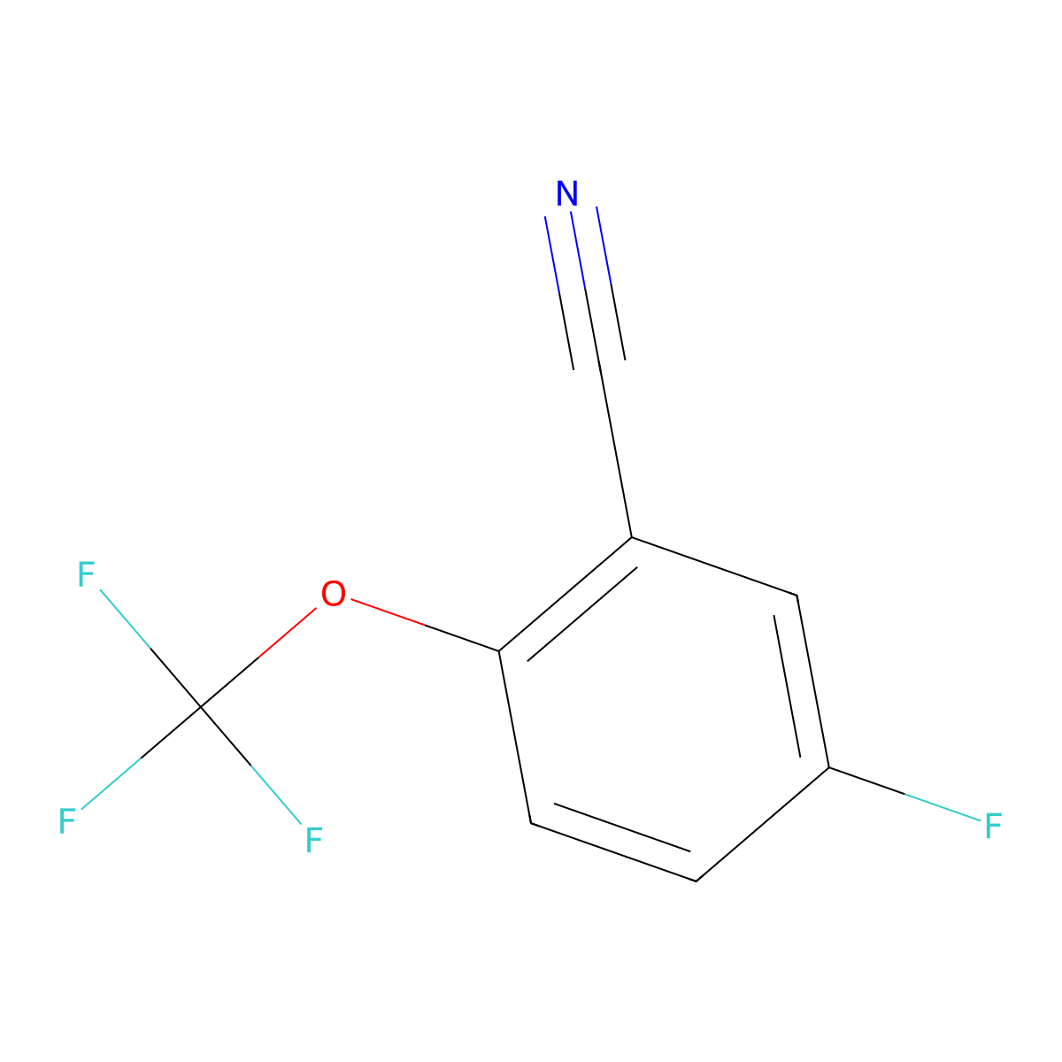 5-Fluoro-2-(trifluoromethoxy)benzonitrile molecular structure, CAS 1092460-82-6