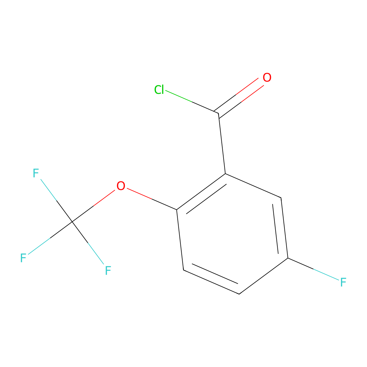 5-Fluoro-2-(trifluoromethoxy)benzoyl chloride molecular structure, CAS 1092460-84-8