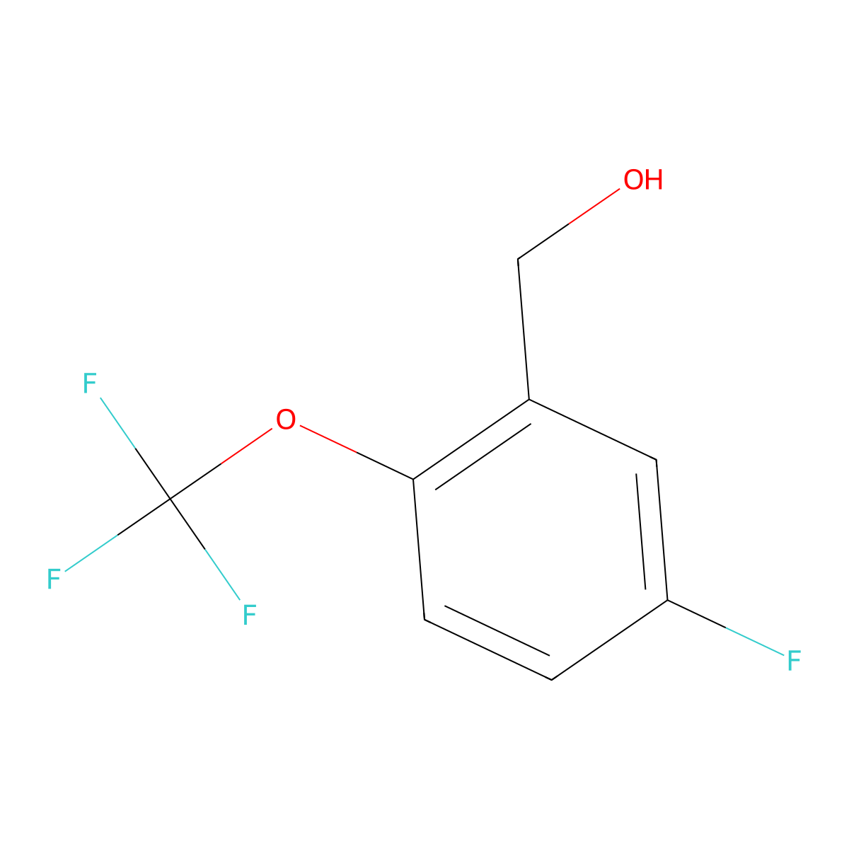 5-Fluoro-2-(trifluoromethoxy)benzyl alcohol molecular structure, CAS 1092460-86-0