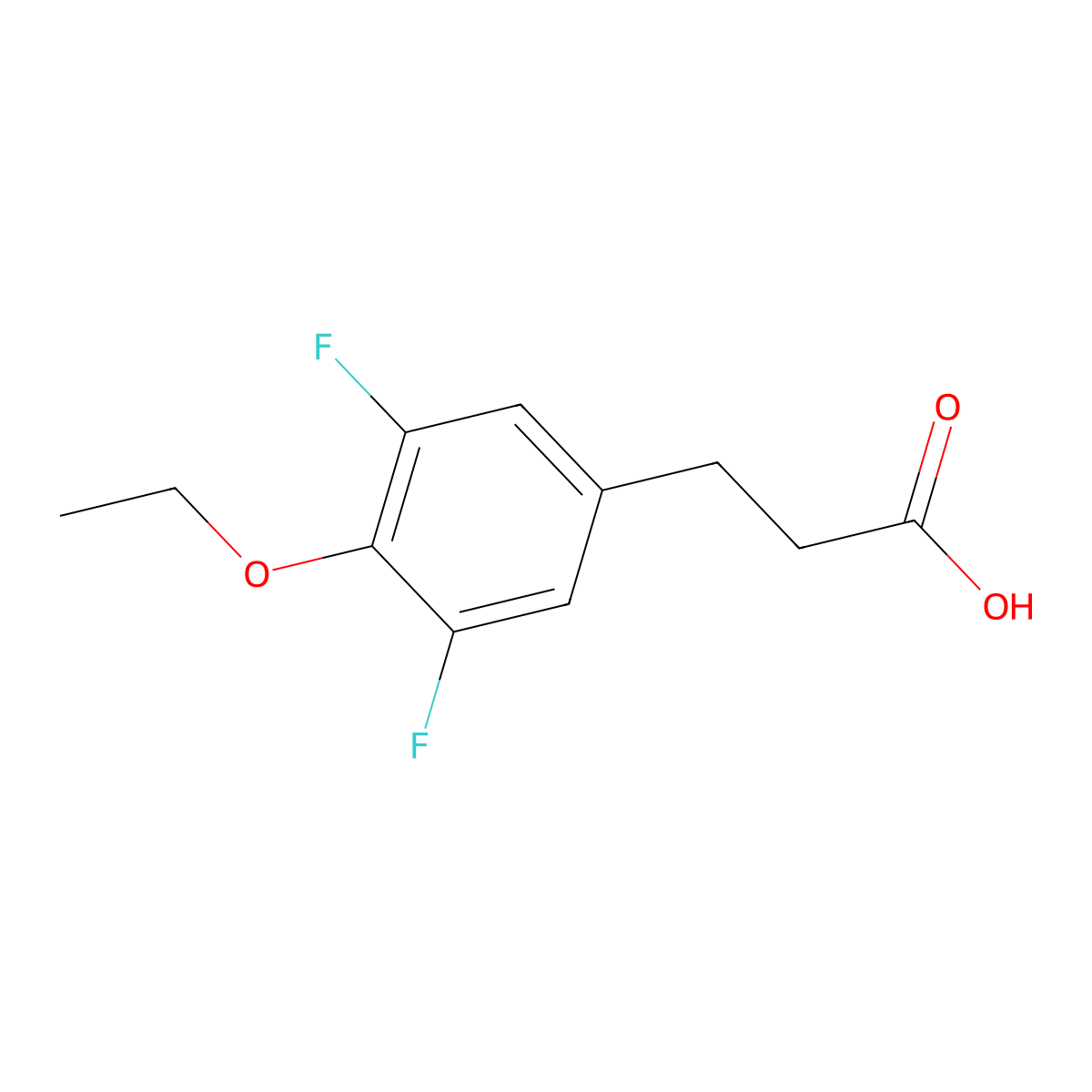 3-(4-Ethoxy-3,5-difluorophenyl)propionic acid molecular structure, CAS 1092461-00-1