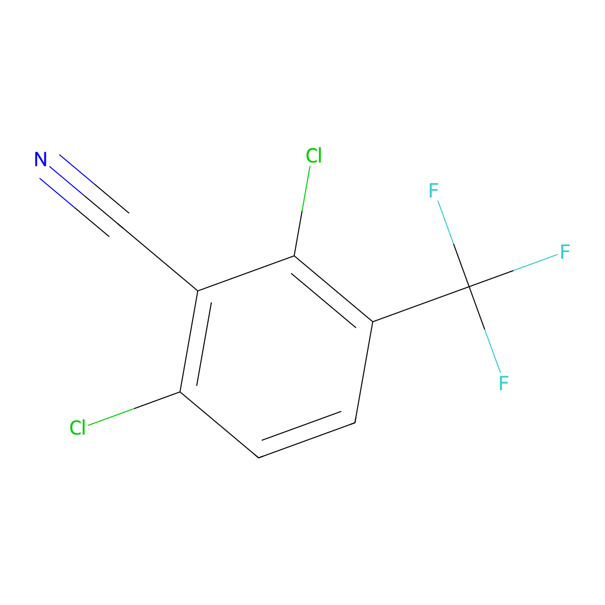 2,6-Dichloro-3-(trifluoromethyl)benzonitrile molecular structure, CAS 1092461-02-3