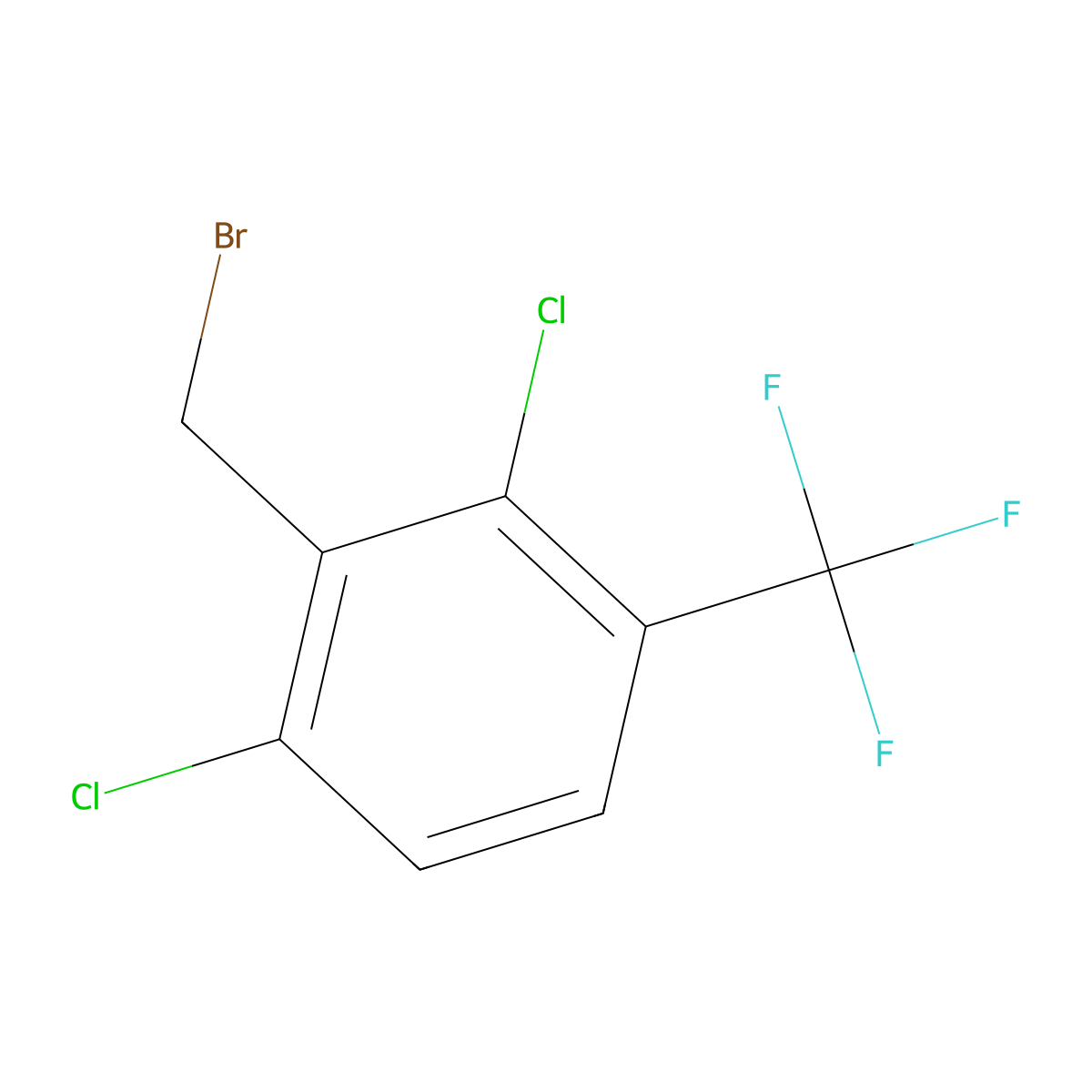 2-(Bromomethyl)-1,3-dichloro-4-(trifluoromethyl)benzene molecular structure, CAS 1092461-07-8