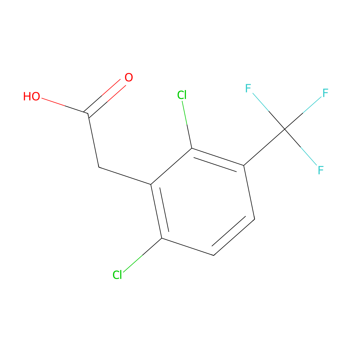 2,6-Dichloro-3-(trifluoromethyl)phenylacetic acid molecular structure, CAS 1092461-11-4