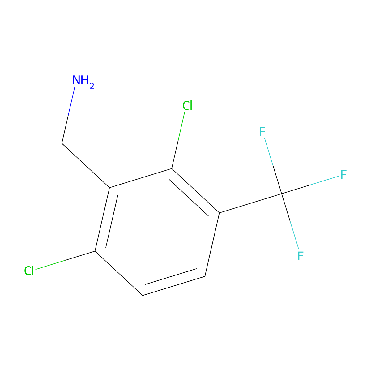 2,6-Dichloro-3-(trifluoromethyl)benzylamine molecular structure, CAS 1092461-13-6