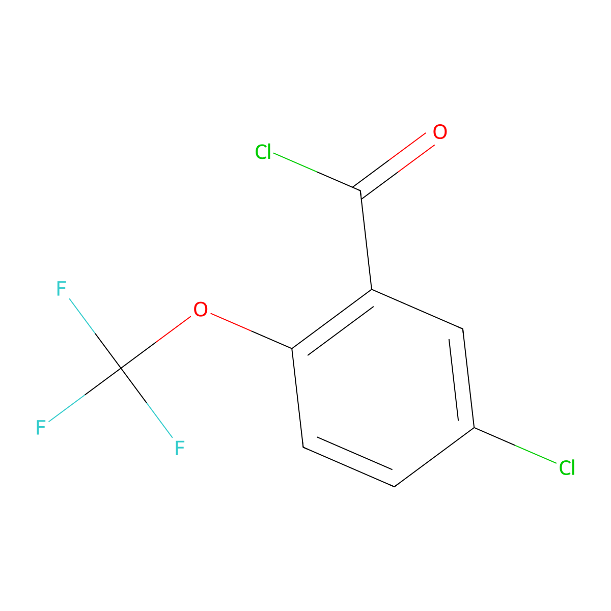 5-Chloro-2-(trifluoromethoxy)benzoyl chloride molecular structure, CAS 1092461-17-0
