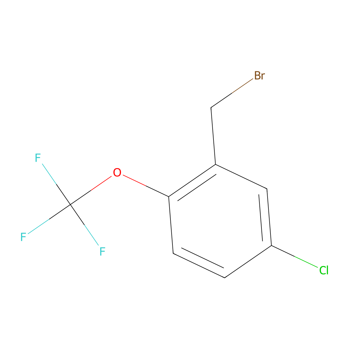 5-Chloro-2-(trifluoromethoxy)benzyl bromide molecular structure, CAS 1092461-19-2