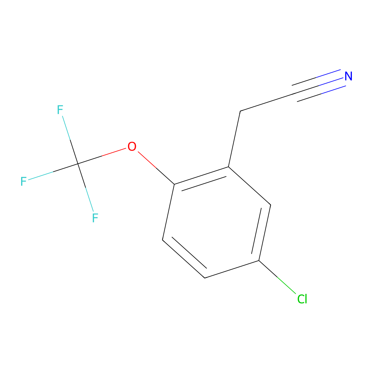 5-Chloro-2-(trifluoromethoxy)phenylacetonitrile molecular structure, CAS 1092461-20-5