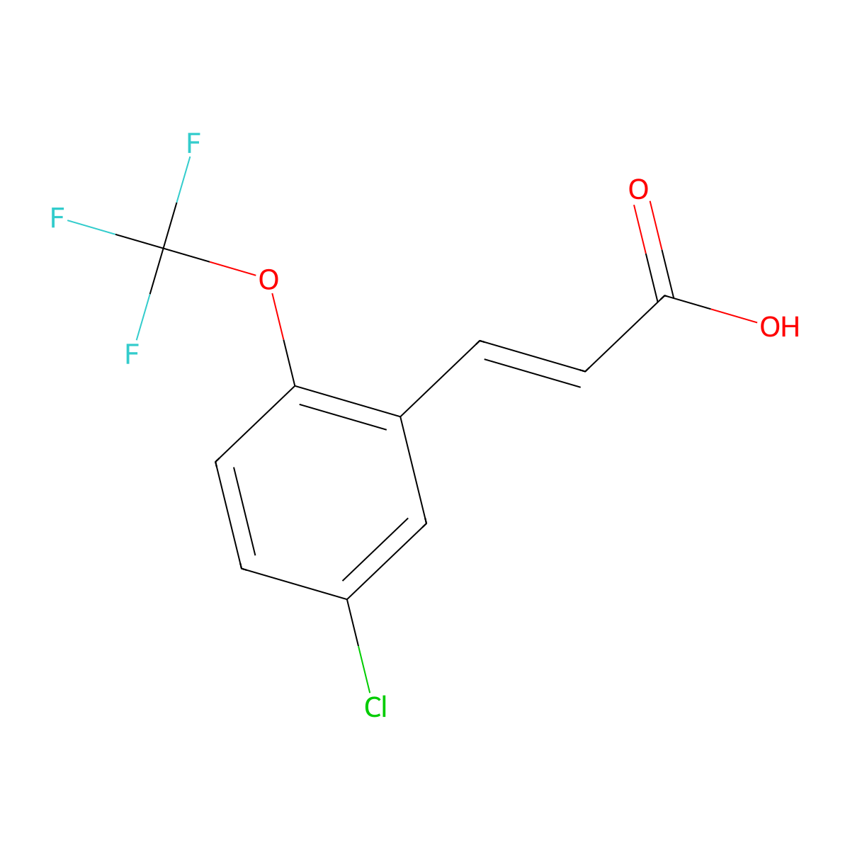 5-Chloro-2-(trifluoromethoxy)cinnamic acid molecular structure, CAS 1092461-22-7