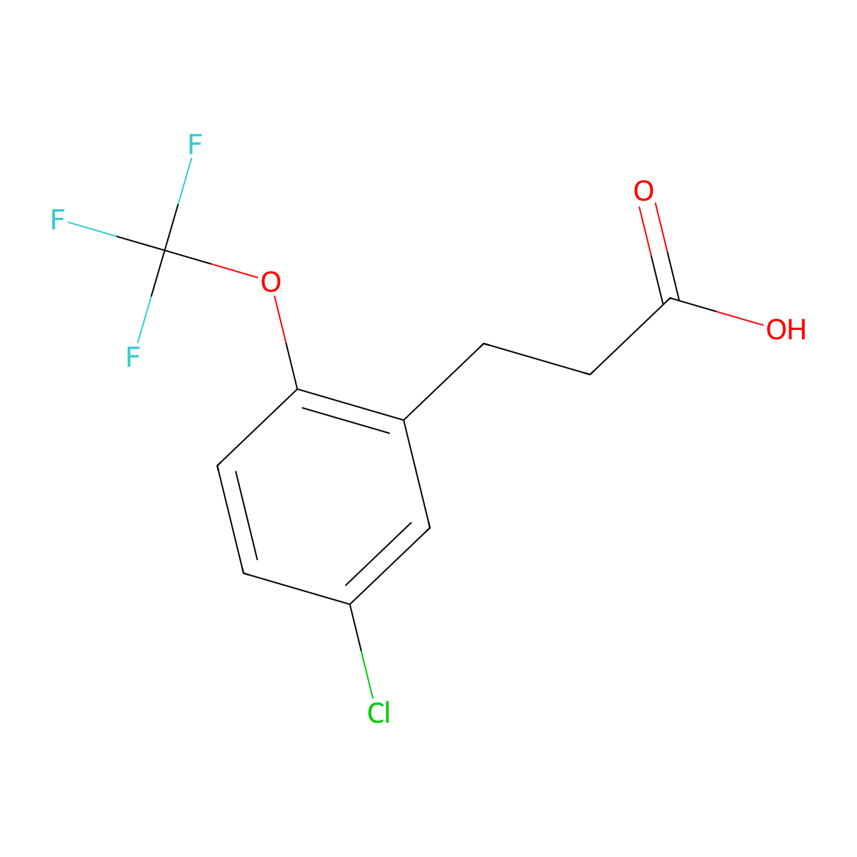 3-[5-Chloro-2-(trifluoromethoxy)phenyl]propionic acid molecular structure, CAS 1092461-23-8