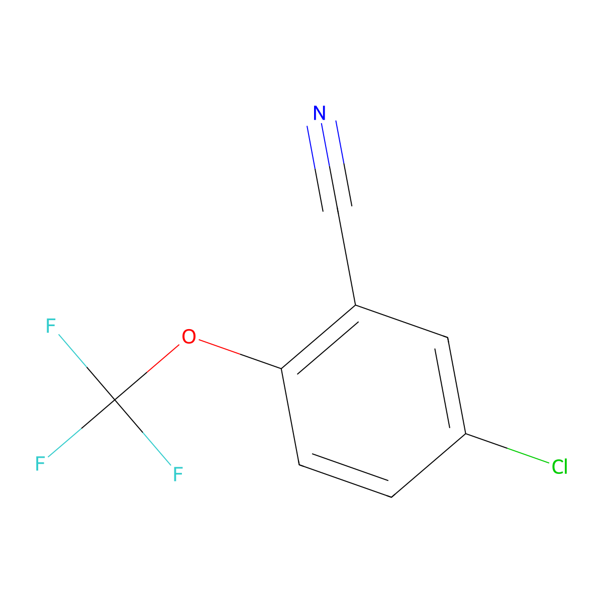 5-Chloro-2-(trifluoromethoxy)benzonitrile molecular structure, CAS 1092461-25-0