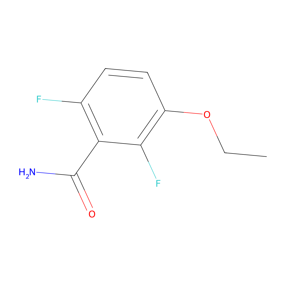 3-Ethoxy-2,6-difluorobenzamide molecular structure, CAS 1092461-26-1