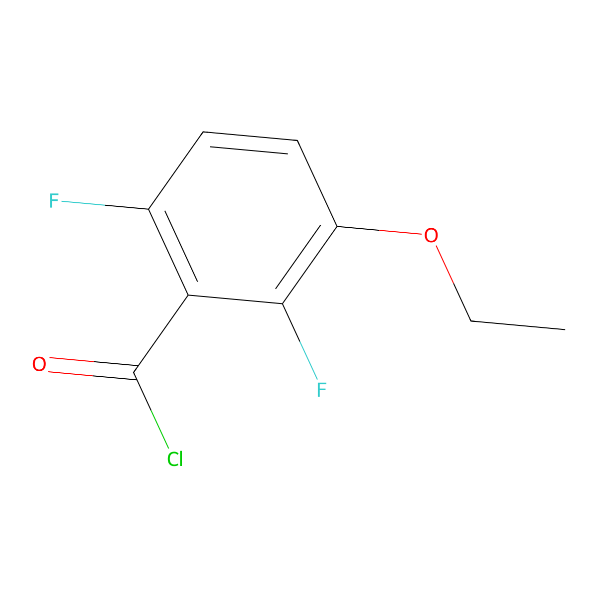 3-Ethoxy-2,6-difluorobenzoyl chloride molecular structure, CAS 1092461-27-2
