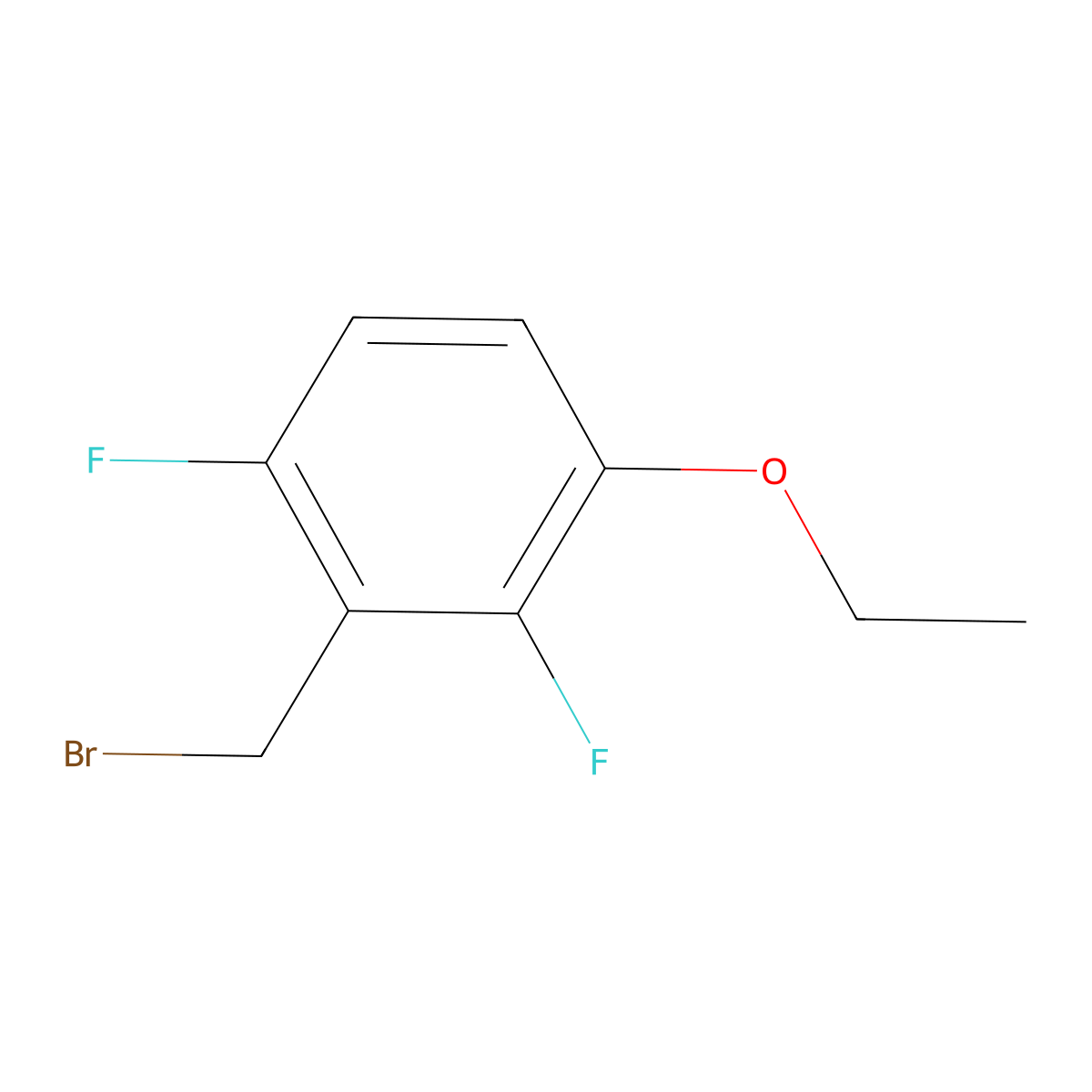 3-Ethoxy-2,6-difluorobenzyl bromide molecular structure, CAS 1092461-30-7