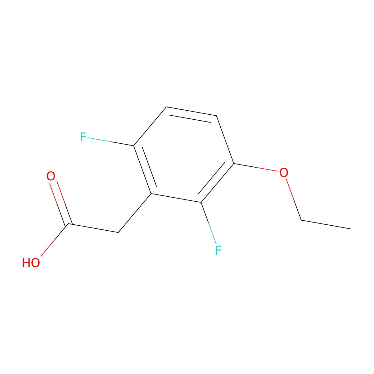 3-Ethoxy-2,6-difluorophenylacetic acid molecular structure, CAS 1092461-32-9