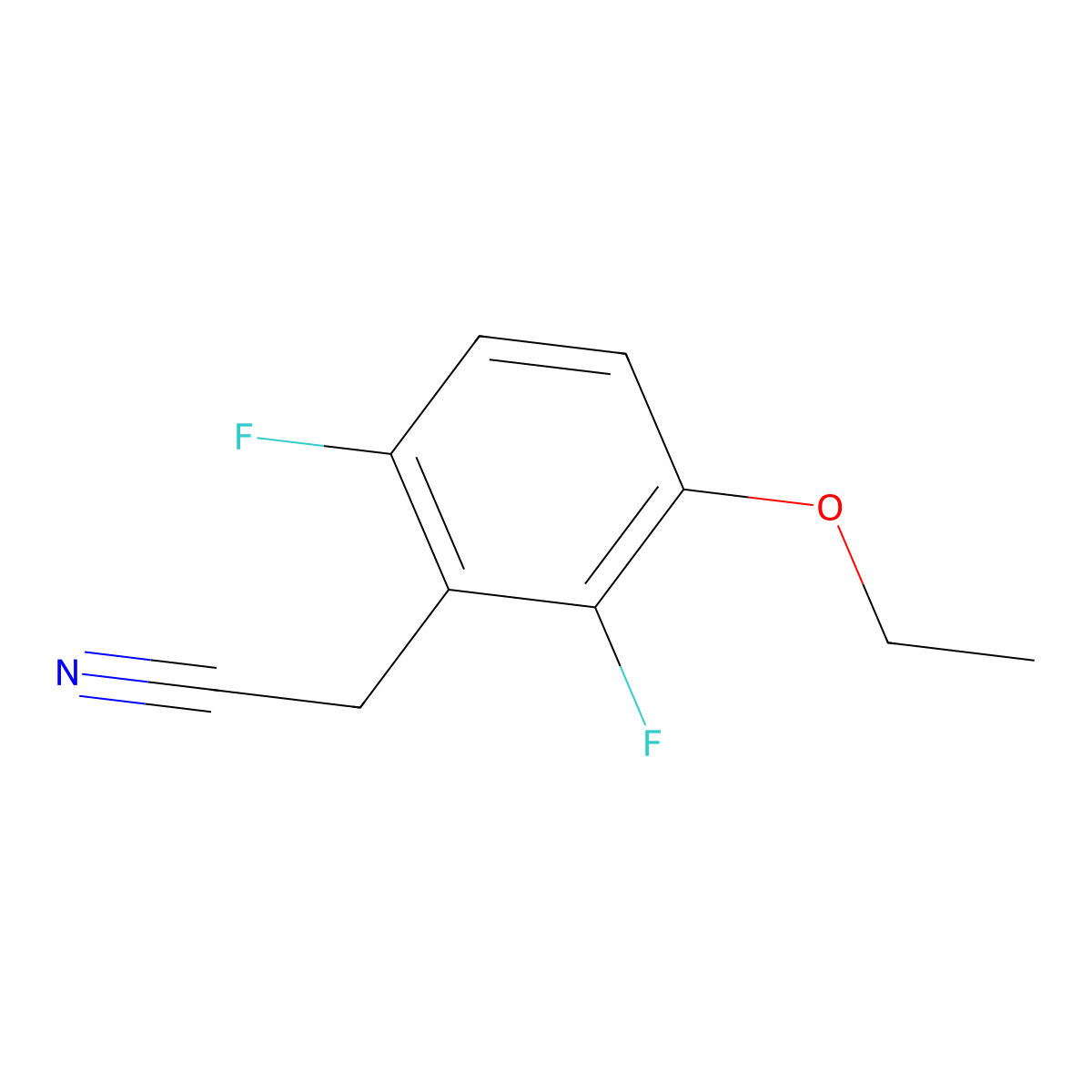 3-Ethoxy-2,6-difluorophenylacetonitrile molecular structure, CAS 1092461-33-0