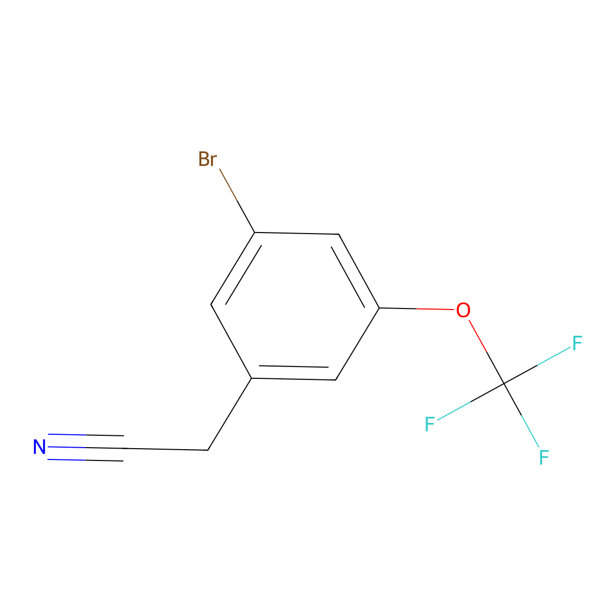 3-Bromo-5-(trifluoromethoxy)phenylacetonitrile molecular structure, CAS 1092461-34-1